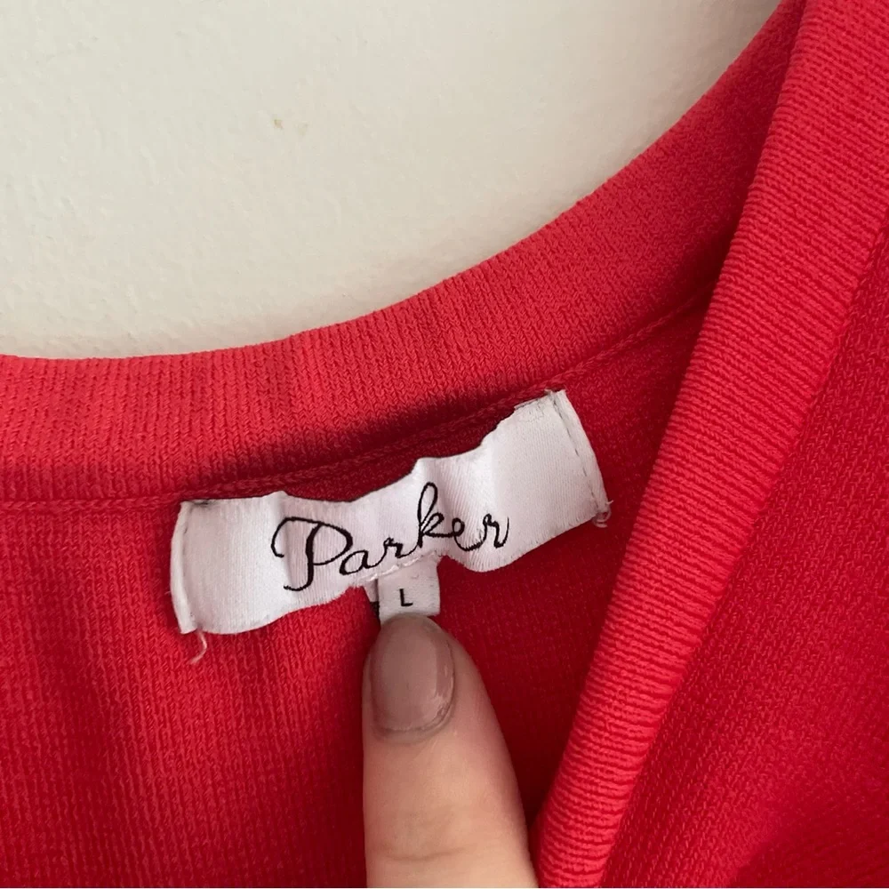 Women’s Red Ruffle Neck Top - Picture 4 of 8